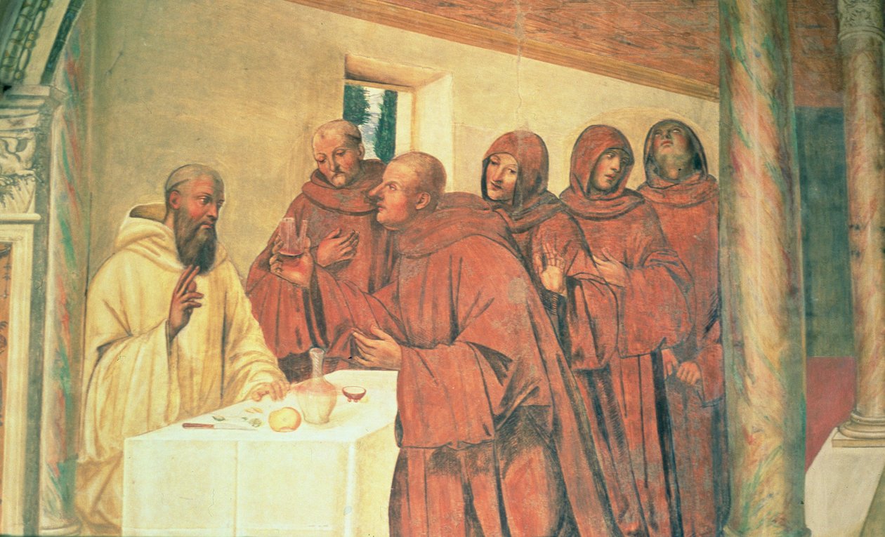 Taking Communion, from the Life of St. Benedict by L. Signorelli