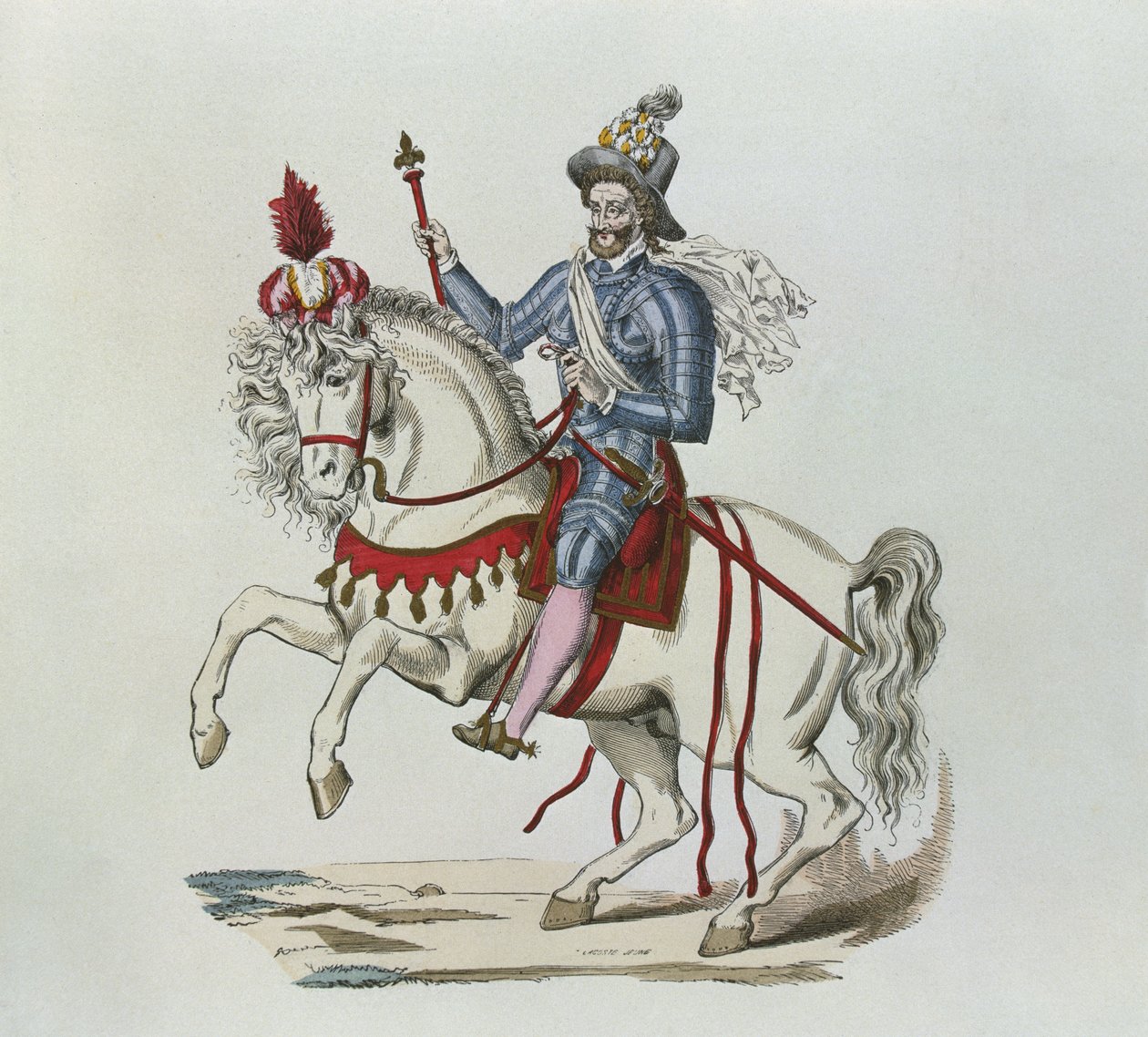 Equestrian Portrait of Henri IV in 1596 by Lacoste jeune