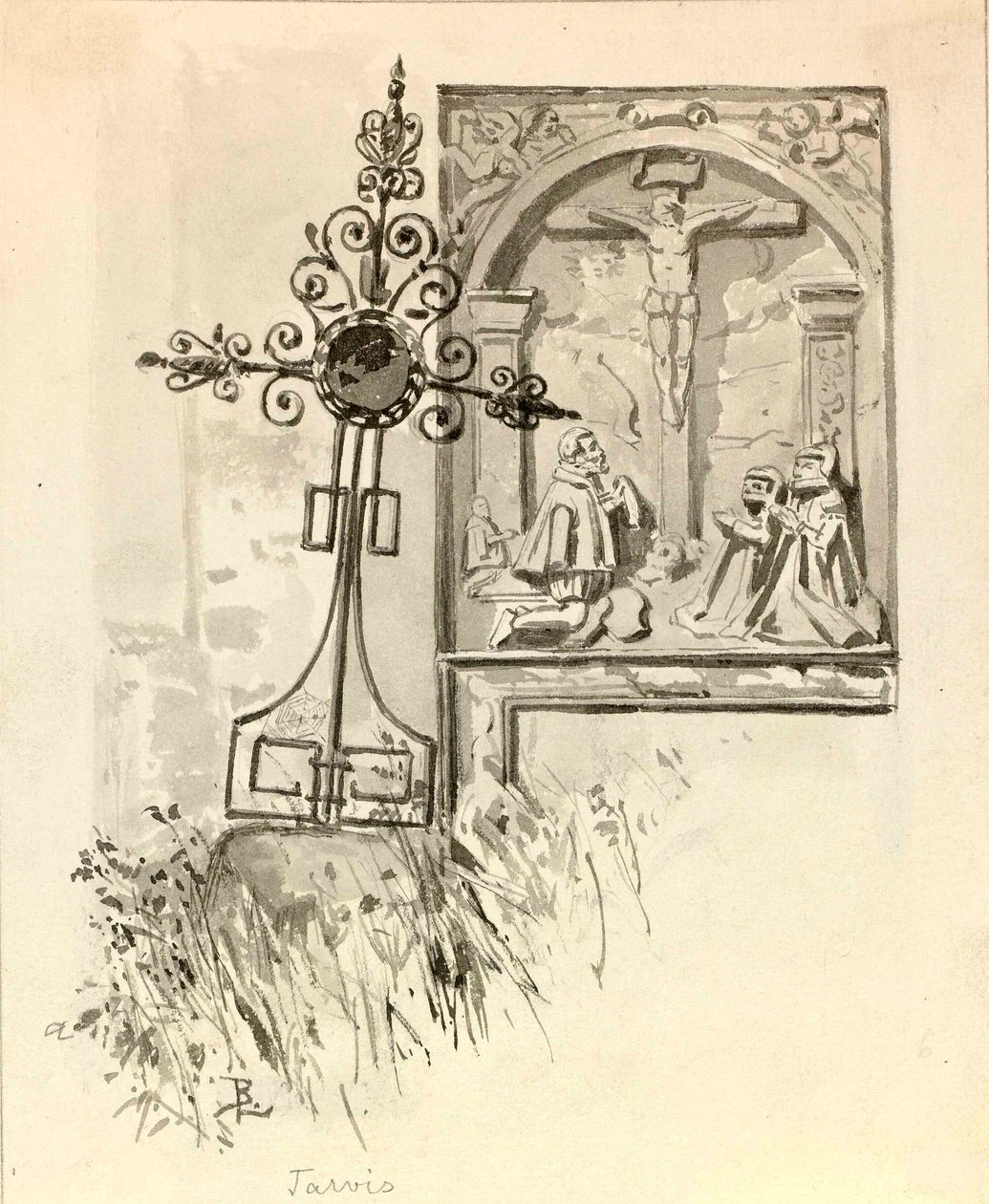 Tombstone in the Cemetery in Trbizu by Ladislav Benesch