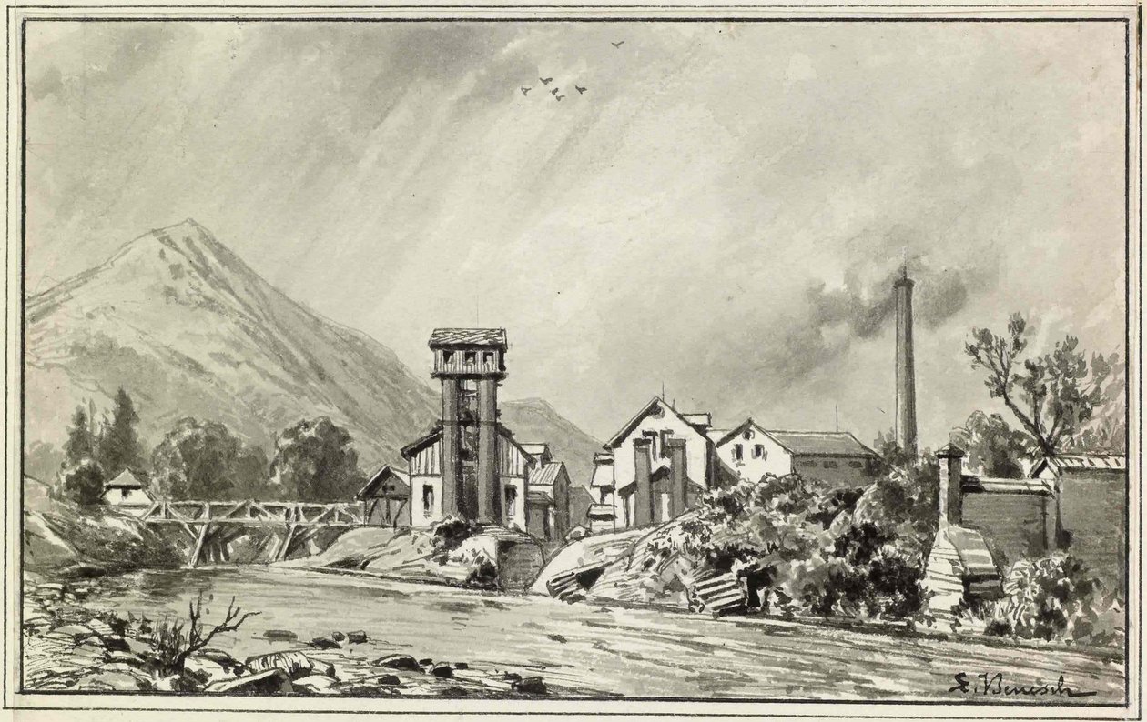 Paper Mill in Goričane by Ladislav Benesch