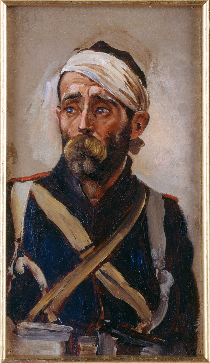 Study of a Wounded Guardsman, Crimea, c.1874 by Lady Butler