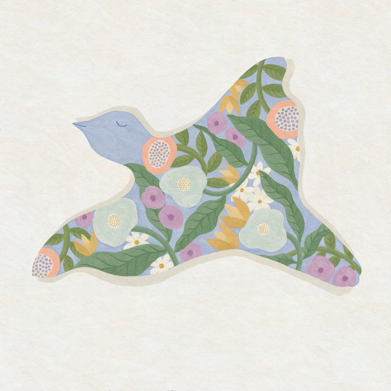 Spring Blooms Bird by Lady Ann de Borja