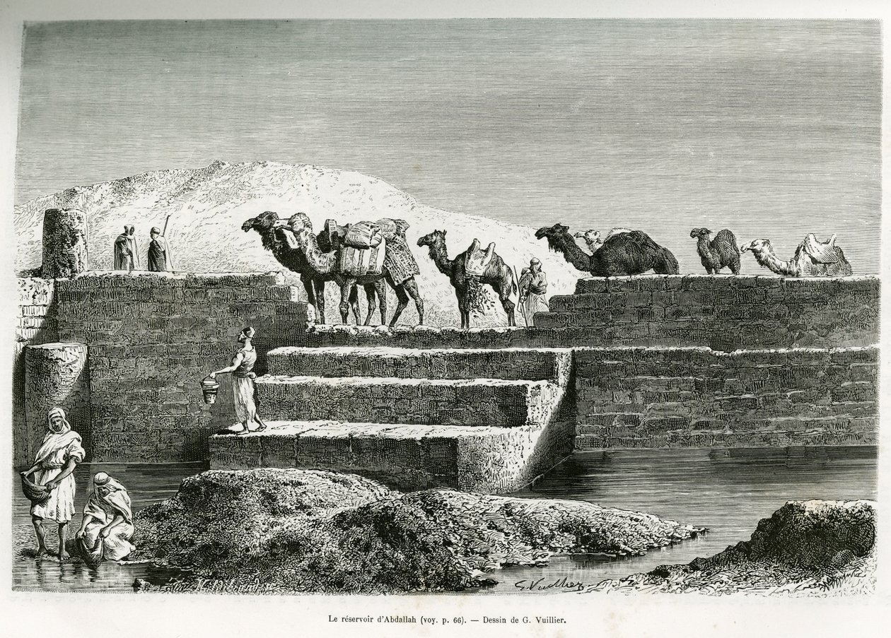 The Reservoir of Abdullah, Saudi Arabia, illustration from 'Pilgrimage ...