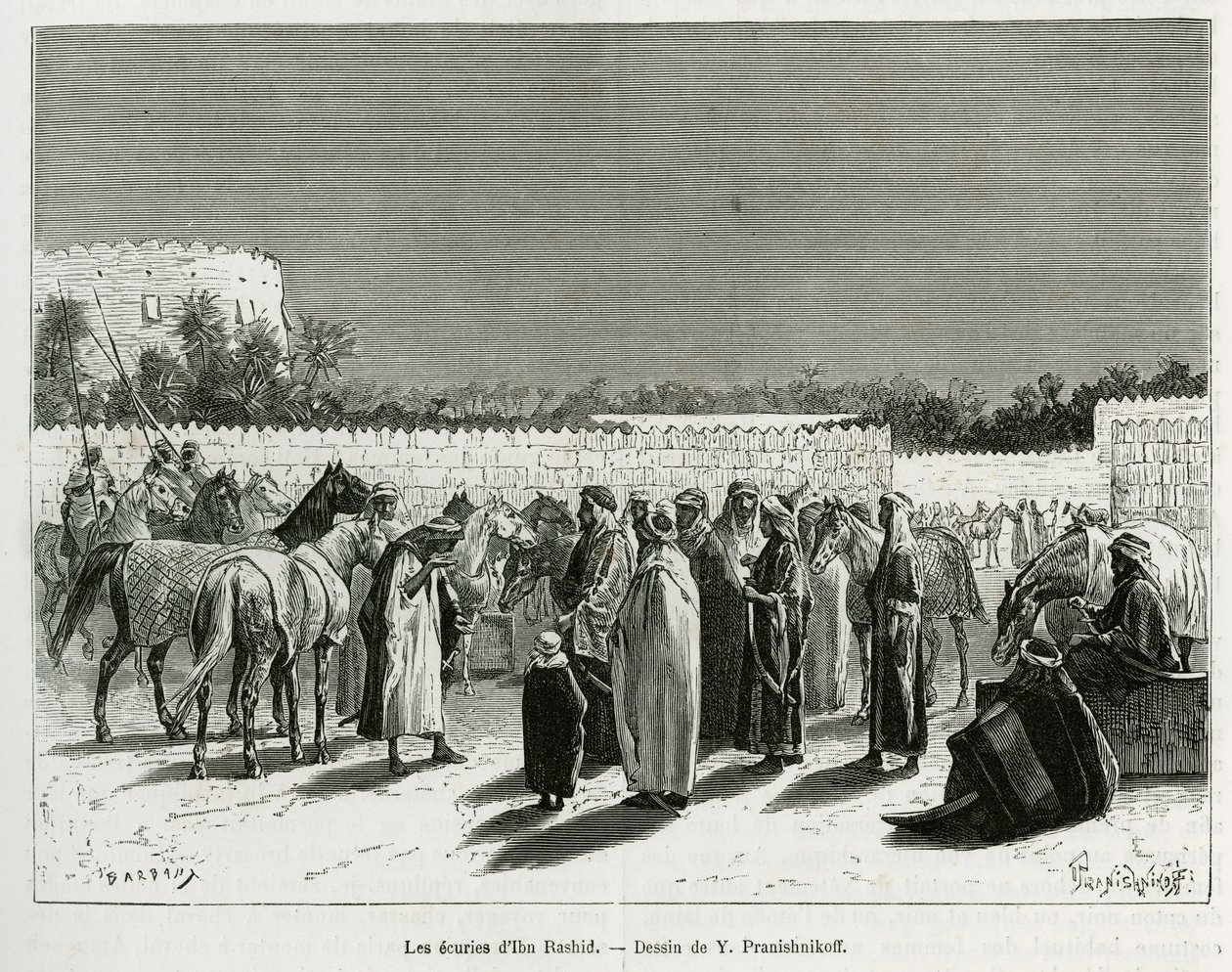 The stables of the Emir Muhammad Ibn Abdullah Al Rashid, illustration from 