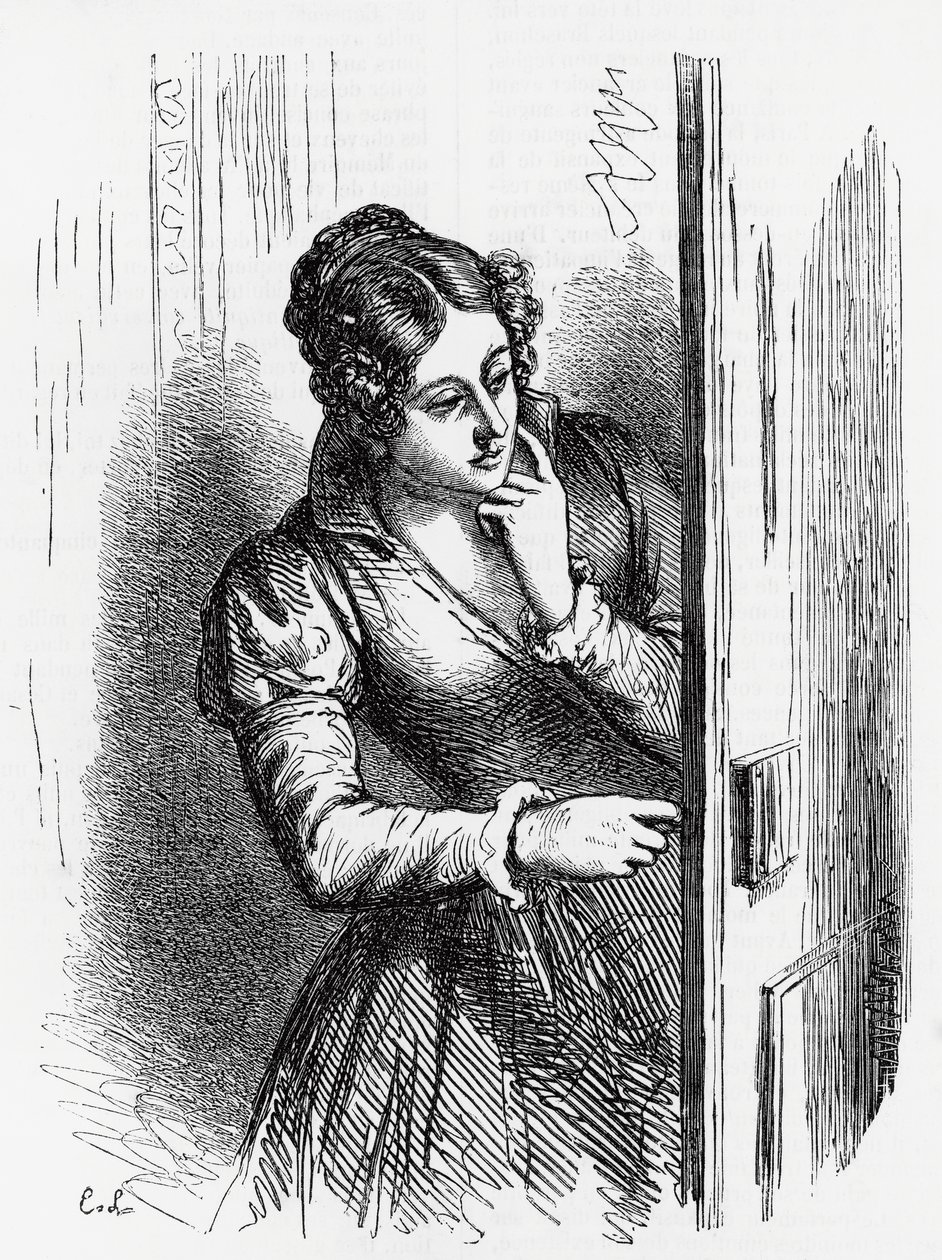 Illustration for Rise and Fall of Cesar Birotteau, novel by Honore de Balzac from Human Comedy, engraving by Laisne by Laisne Laisne