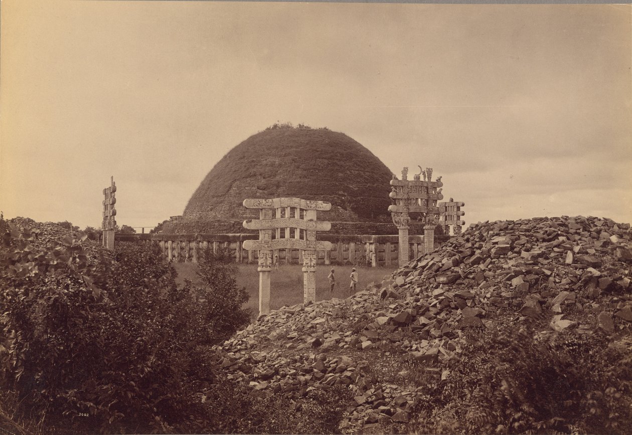 General View of Sanchi Stupa, Bhopal District by Lala Deen Dayal