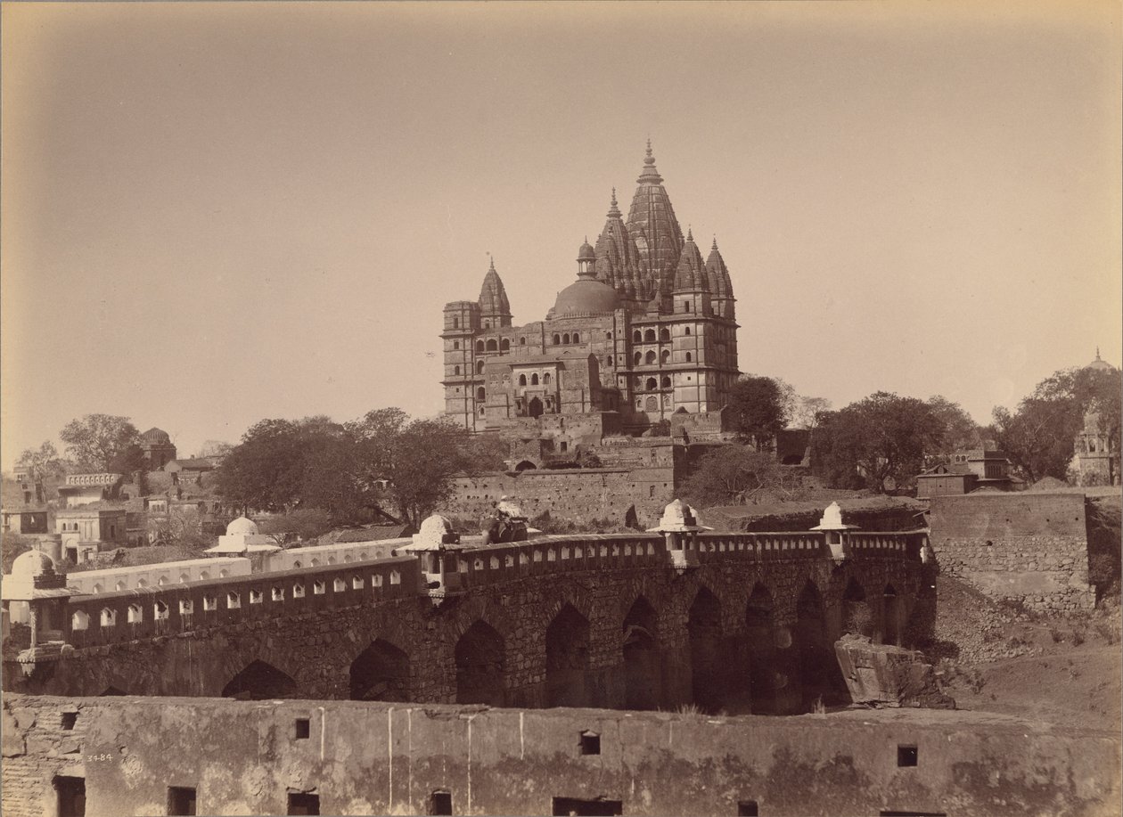 The Great Temple from Fort, Orchha by Lala Deen Dayal