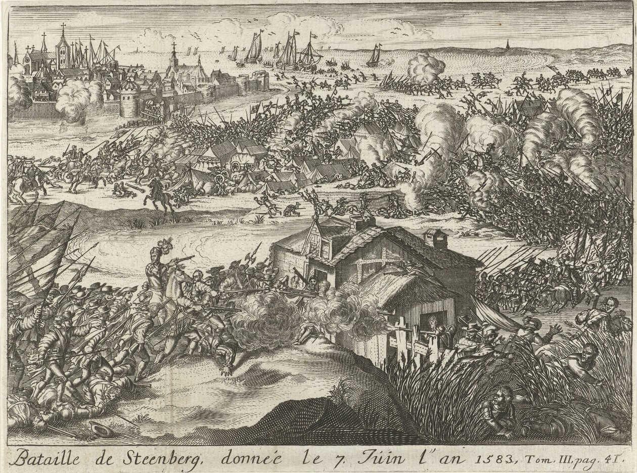 Battle of Steenberg, June 7, 1583 by Lamberecht Causé