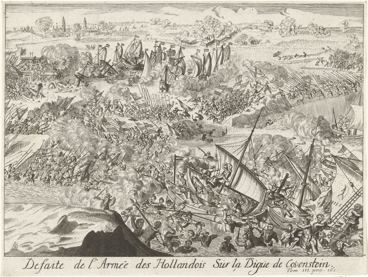Battle for the Kauwenstein Dike, 1585 by Lamberecht Causé
