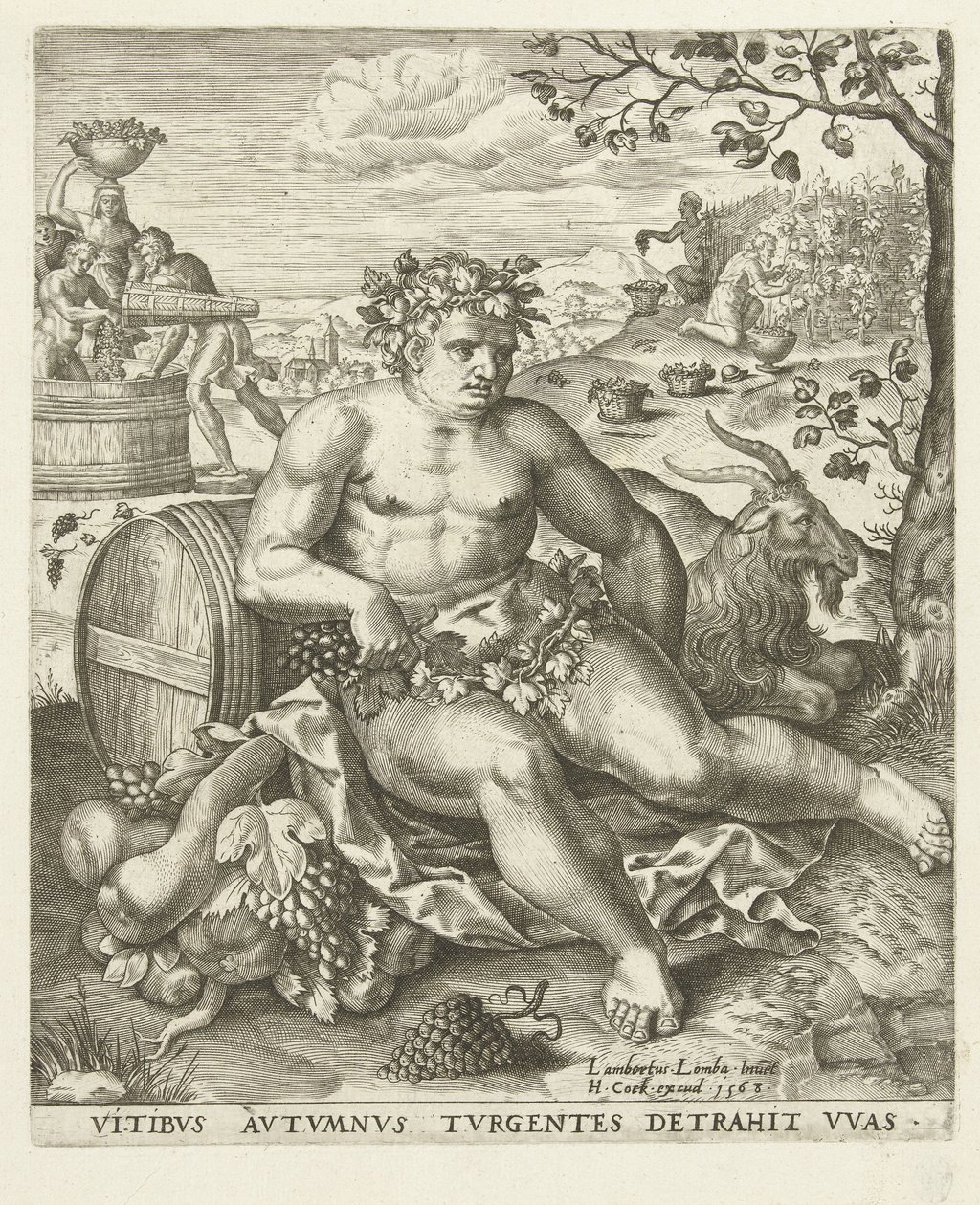 Autumn: Bacchus and the Grape Harvest by Lambert Lombard
