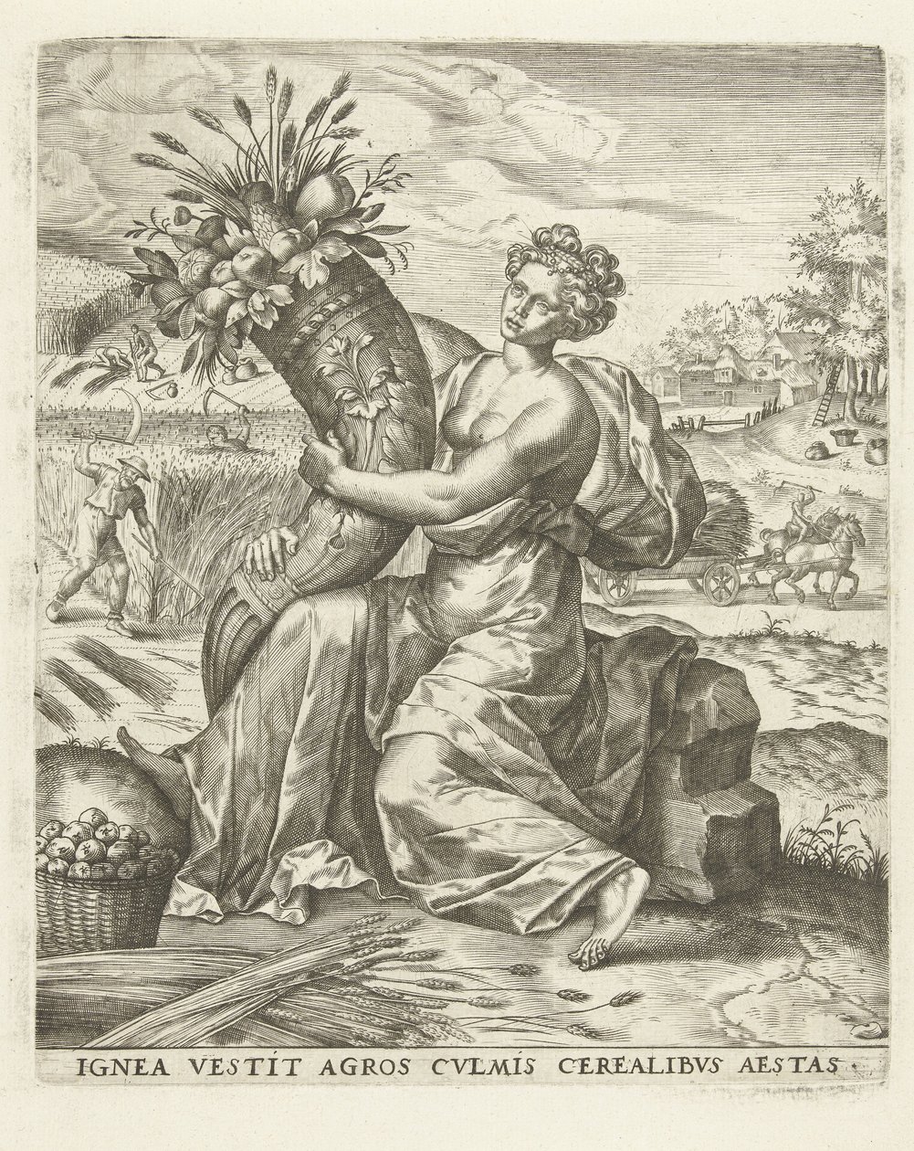 Summer: Ceres with a Cornucopia (The Four Seasons) by Lambert Lombard
