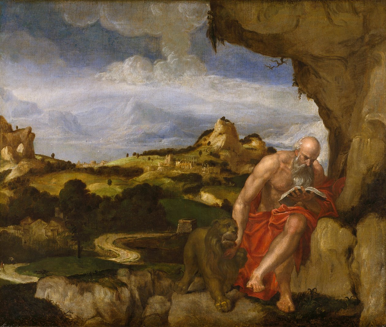 St Jerome in the Wilderness by Lambert Sustris