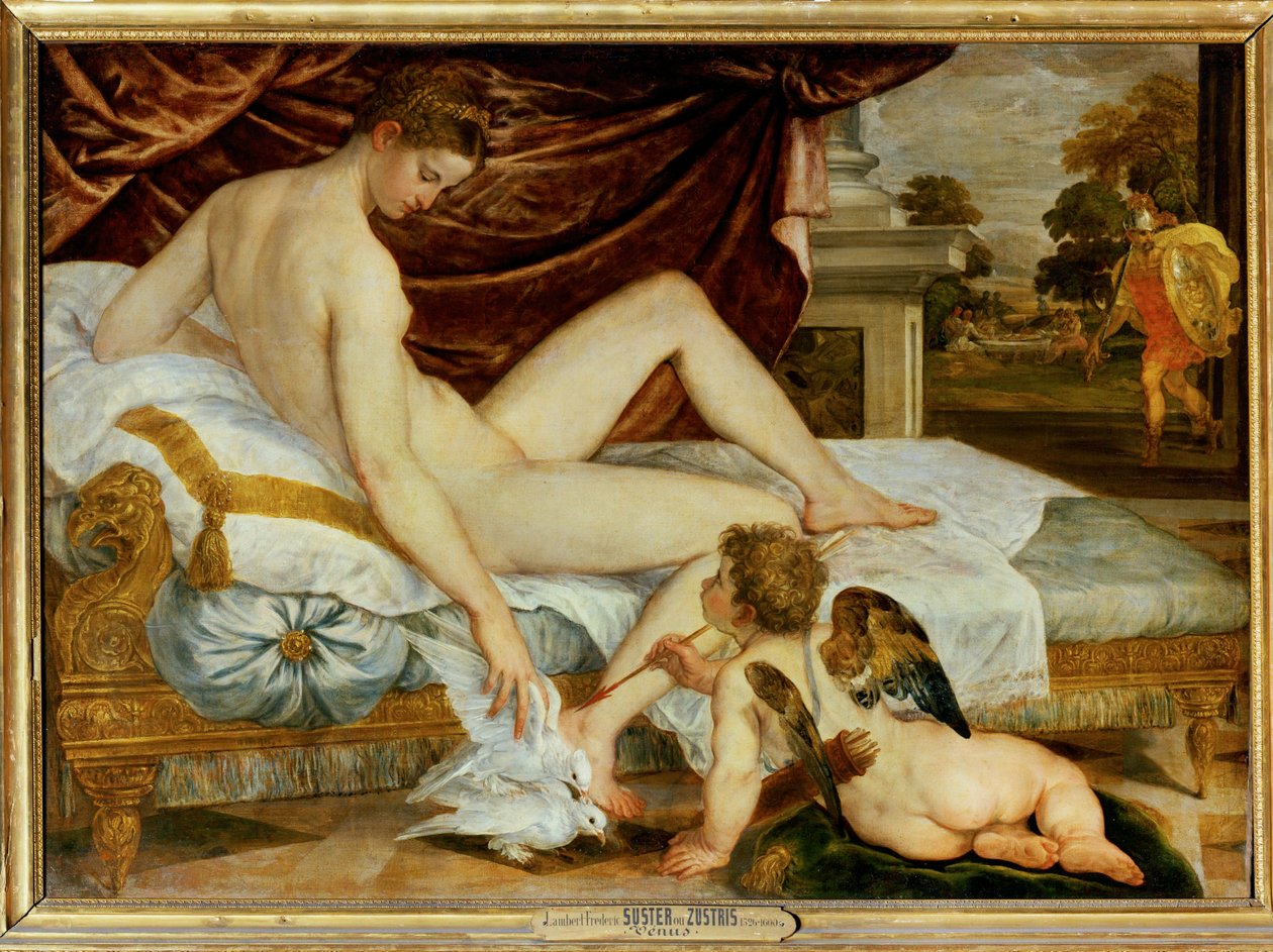 Venus and Amor by Lambert Sustris