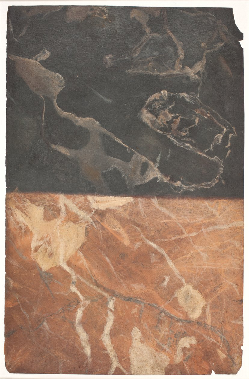 Draft for Two Different Types of Marbling, One Black and One Ochre Red by Lambert van Haven