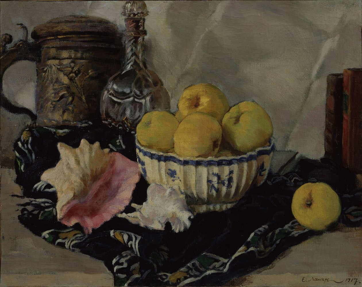 Still Life. Shell and Apples by Lanceray