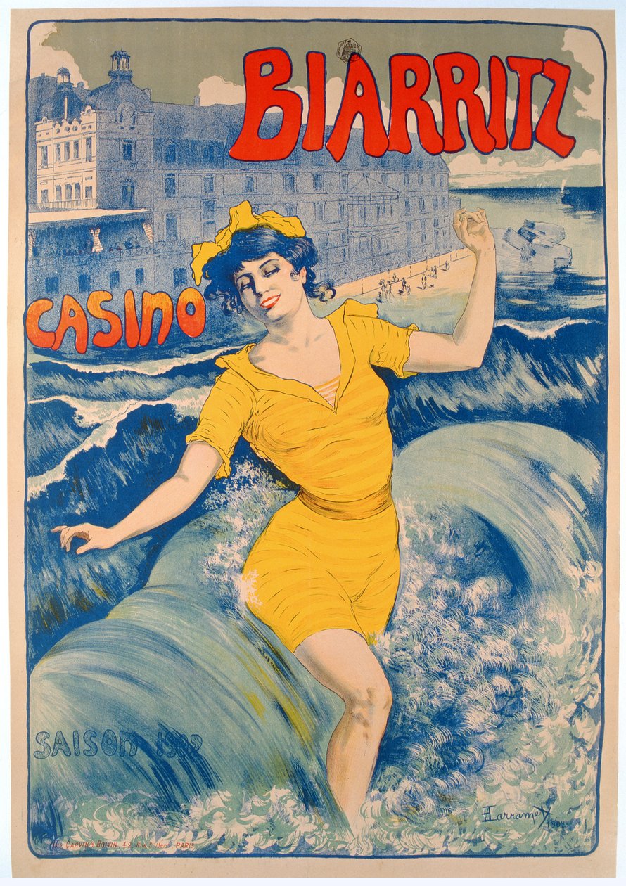 Biarritz Casino poster by Larramet Larramet
