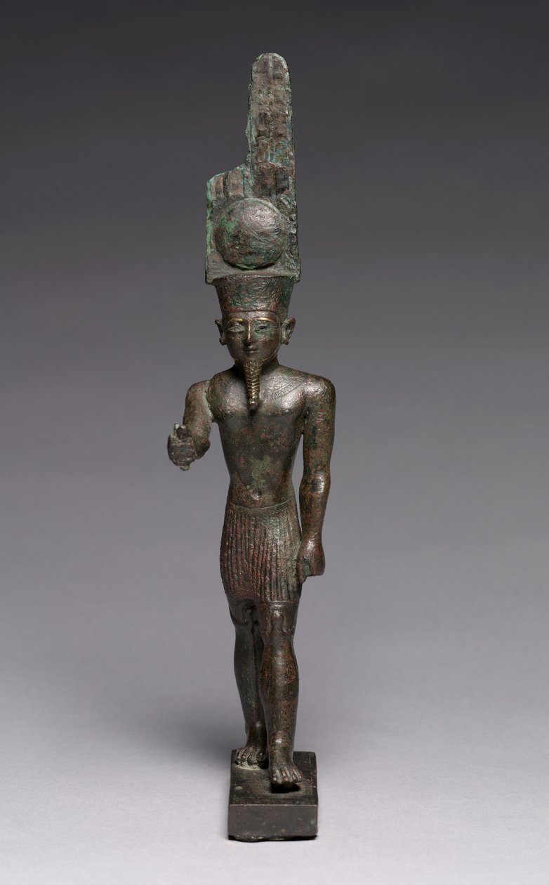 Statuette of Amen-Ra by Late Period Egyptian: Fine art print
