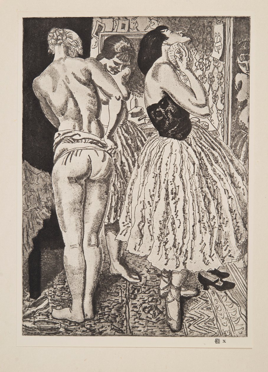 Three Graces of the Ballet, pub. 1927 by Laura Knight