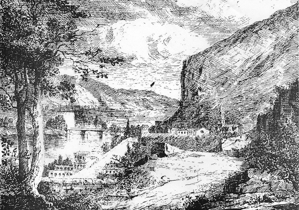 Detail of an Engraving by Laurent Guétal by Laurent Guétal