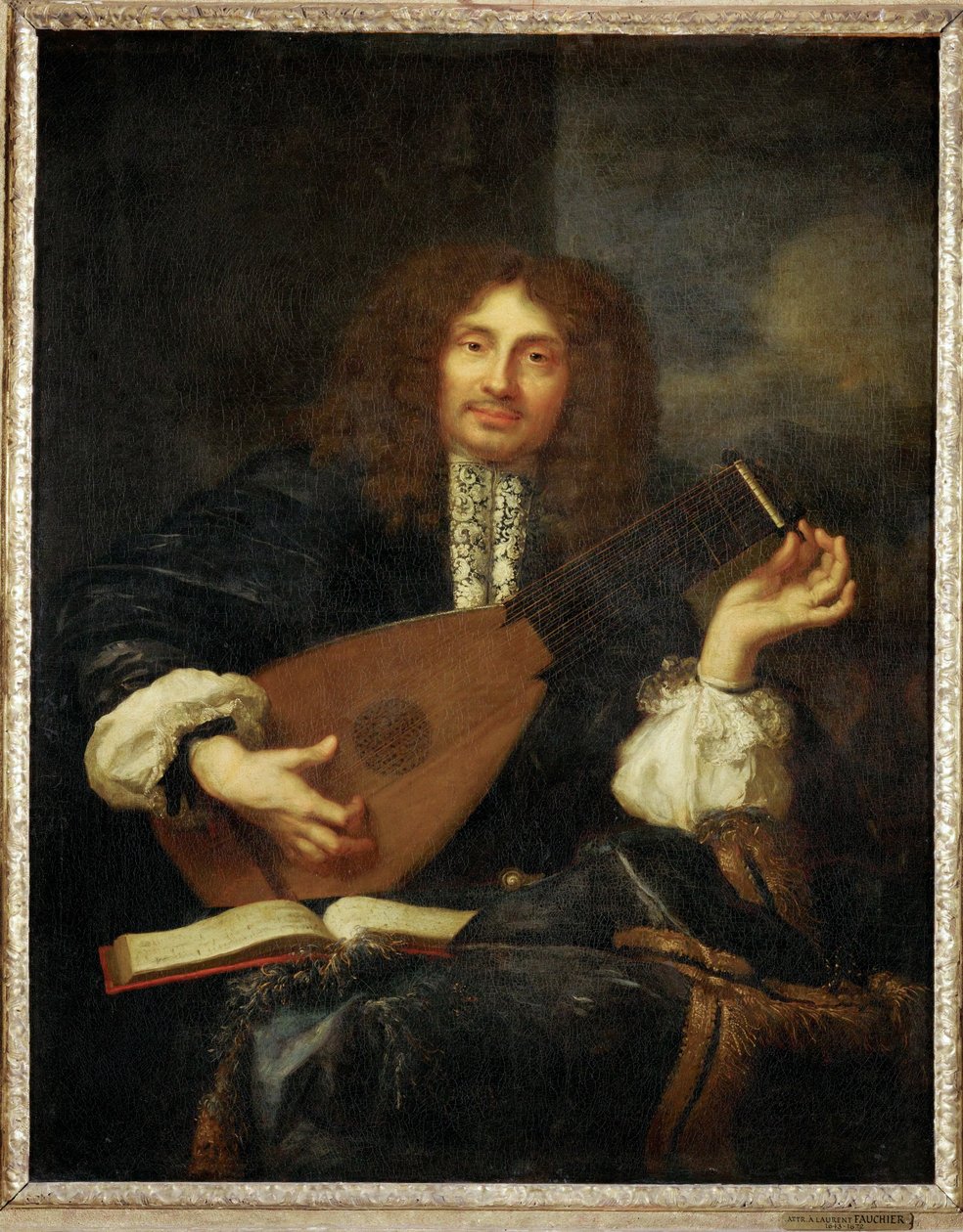 Man Playing the Lute by Laurent Fauchier