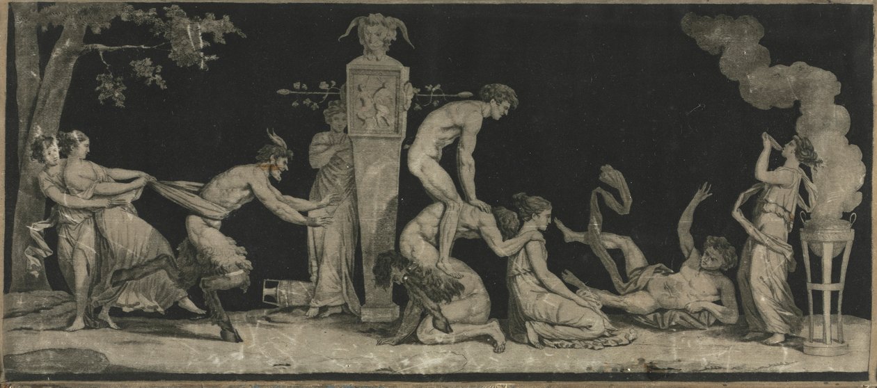 Bacchanal, The Game of Leap Frog, c. 1785 by Laurent Guyot