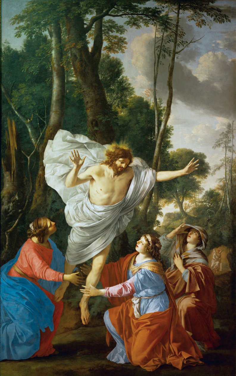 Apparition of Jesus to the Three Marys by Laurent de (workshop of) La Hyre