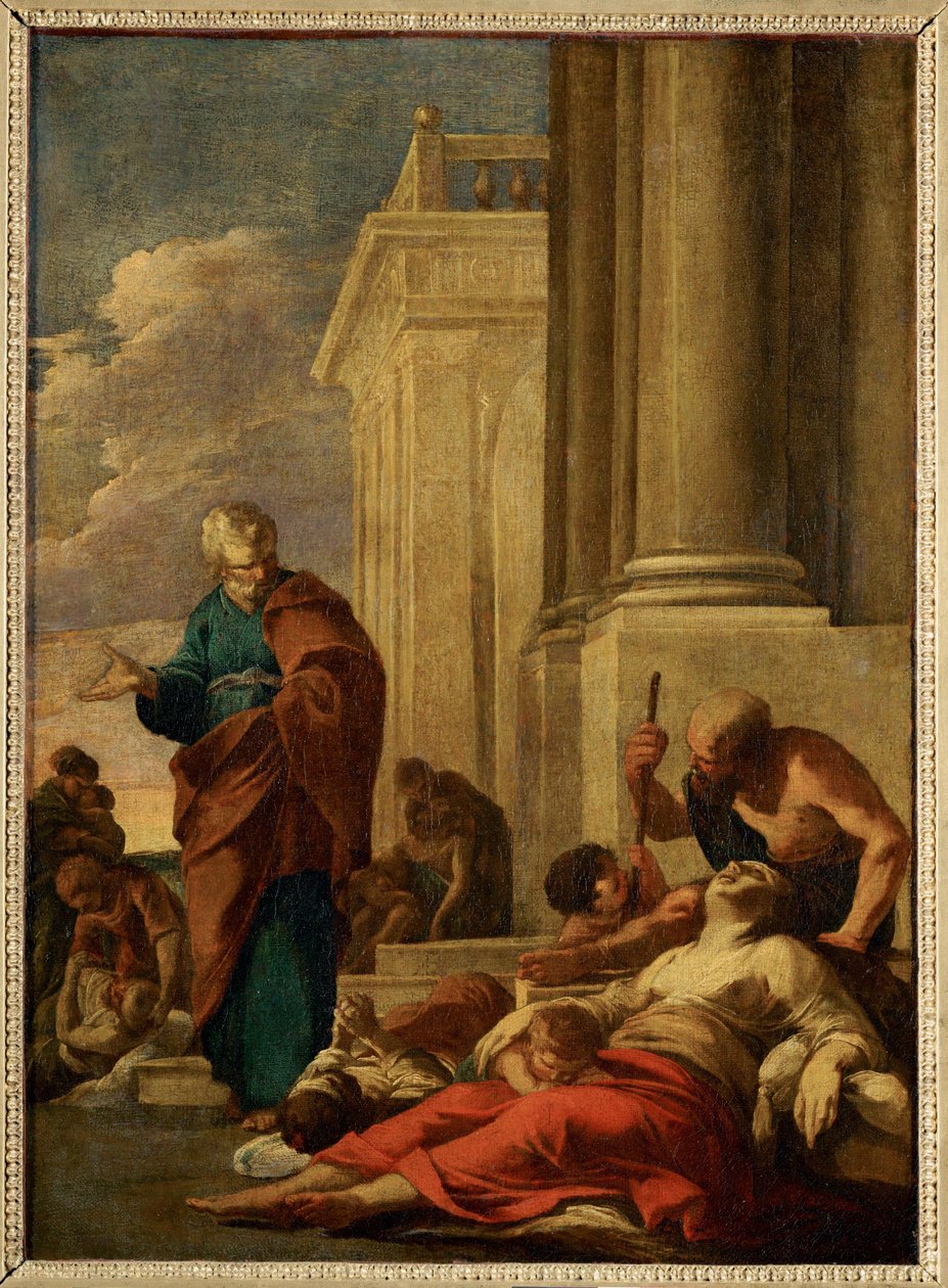 Saint Peter Healing the Sick with His Shadow by Laurent de (workshop of) La Hyre
