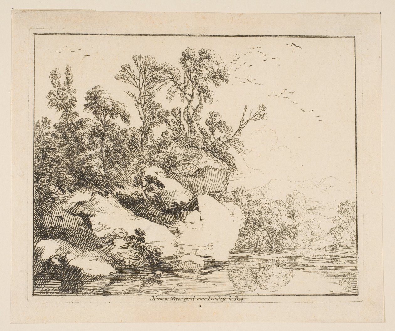The Covered Rocks, 1640 by Laurent de la Hyre