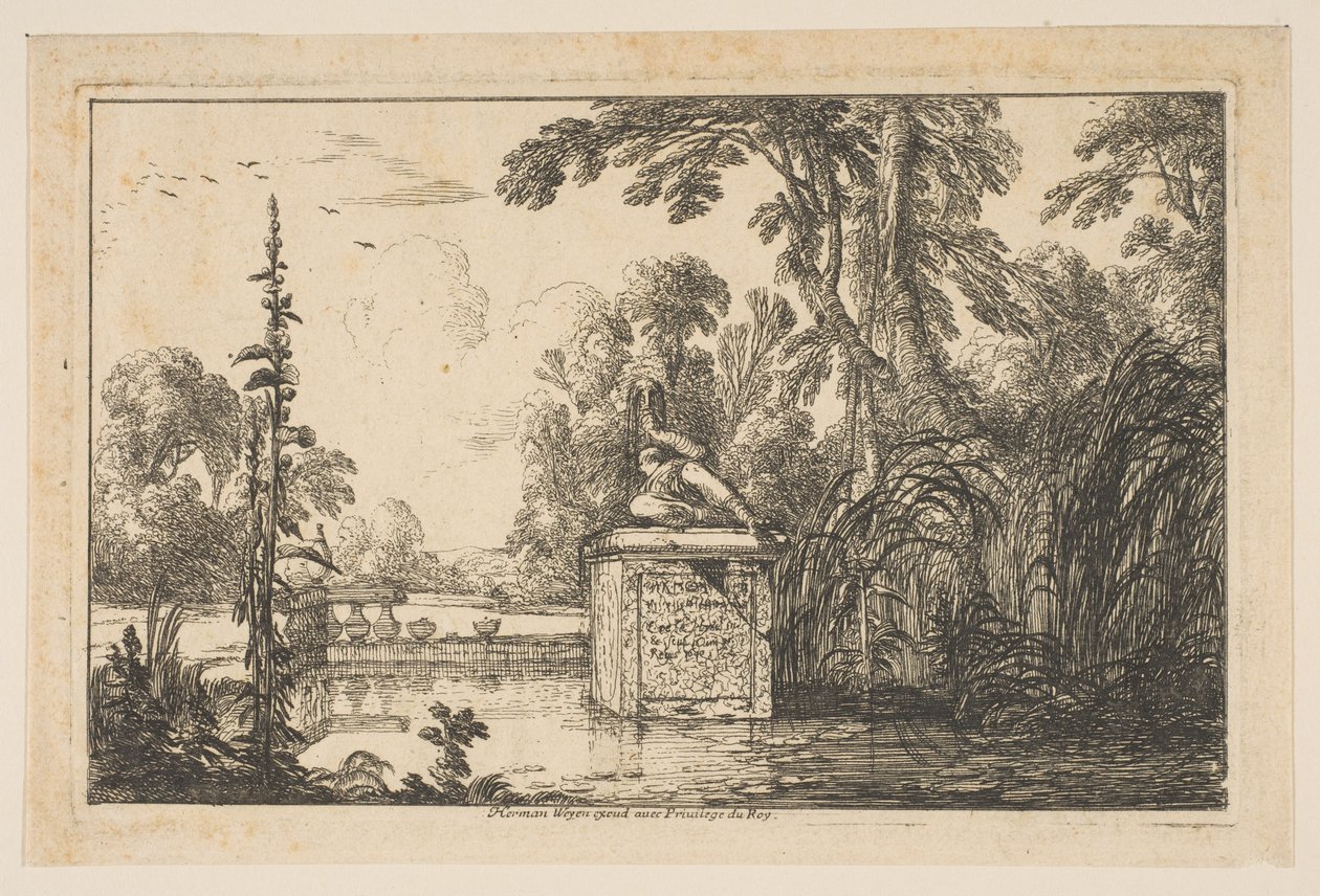 The Pond, 1640 by Laurent de la Hyre