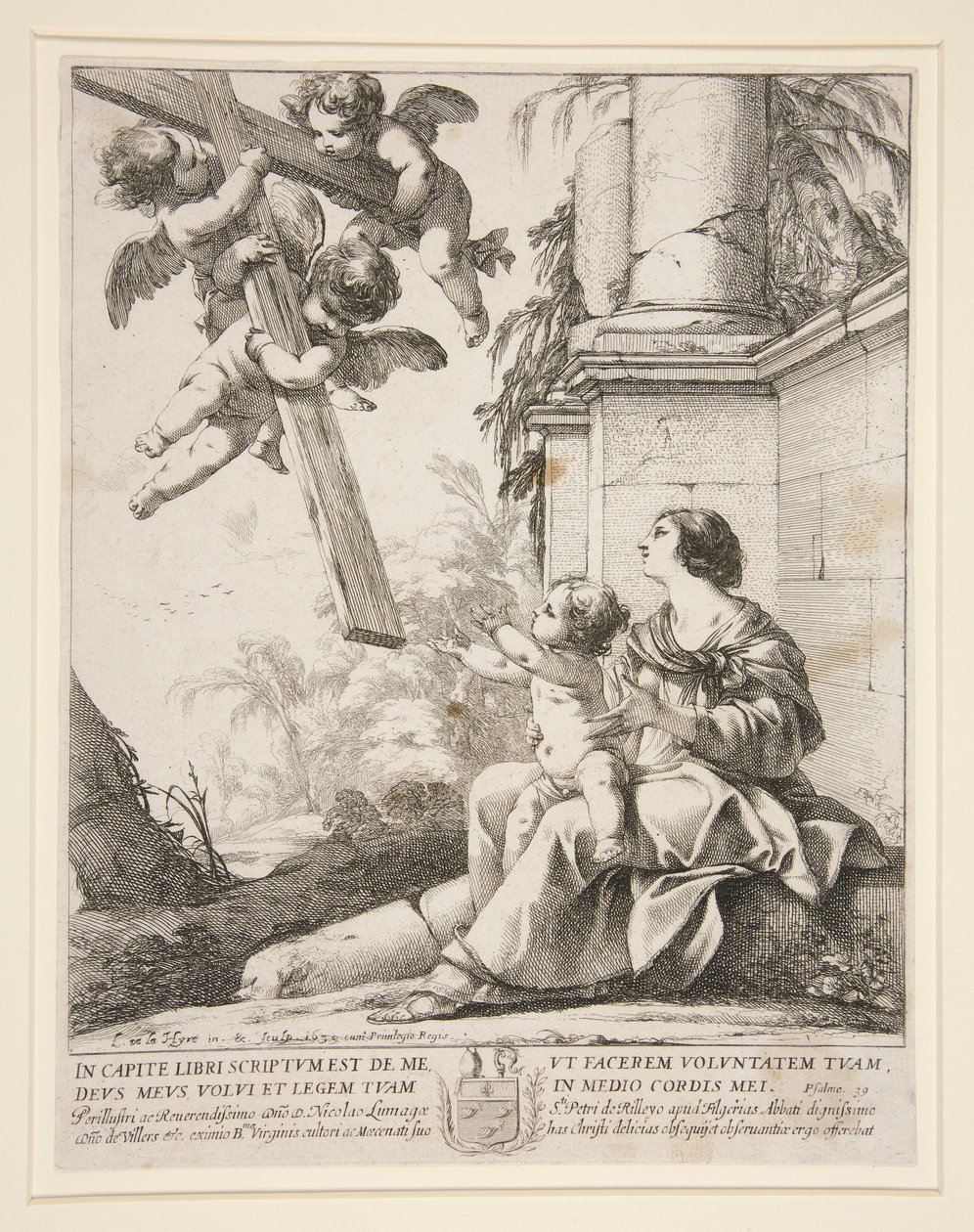 Virgin with Angels by Laurent de la Hyre