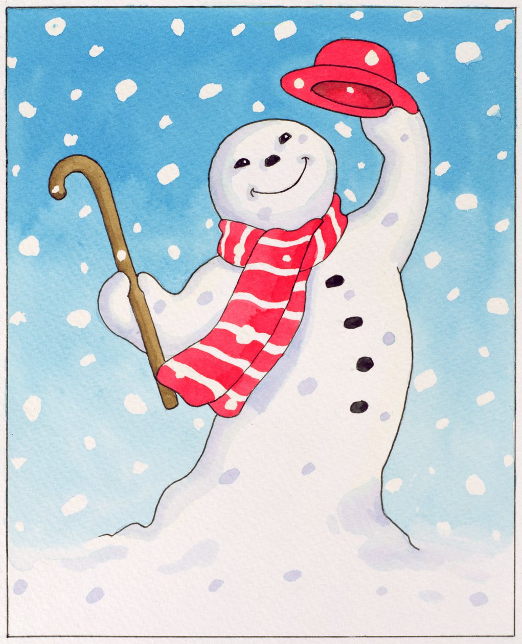 Dancing Snowman by Lavinia Hamer