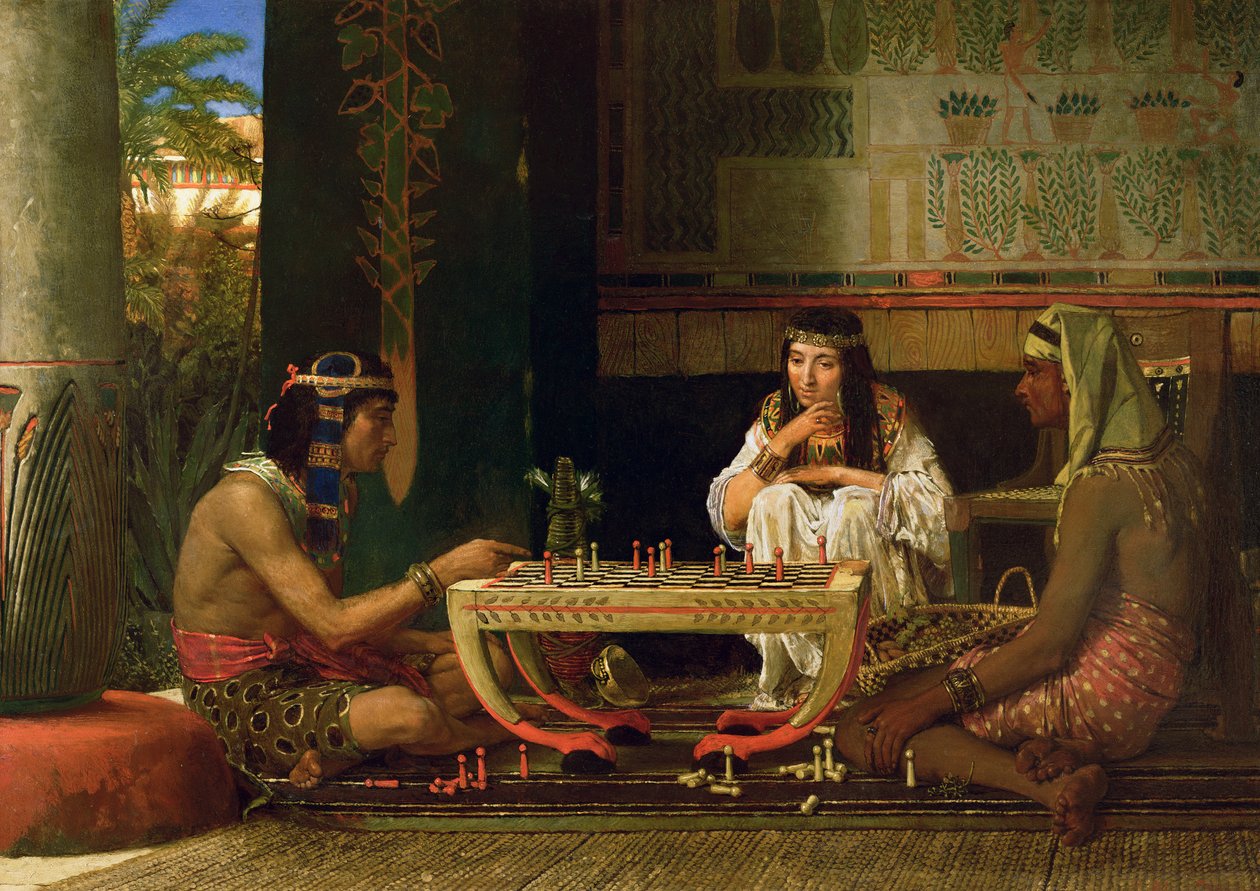 Egyptian Chess Players, 1865 by Lawrence Alma Tadema