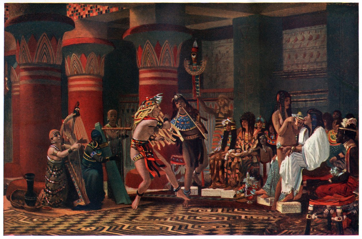 Pastime in Ancient Egypt Three Thousand Years Ago (illustration from 