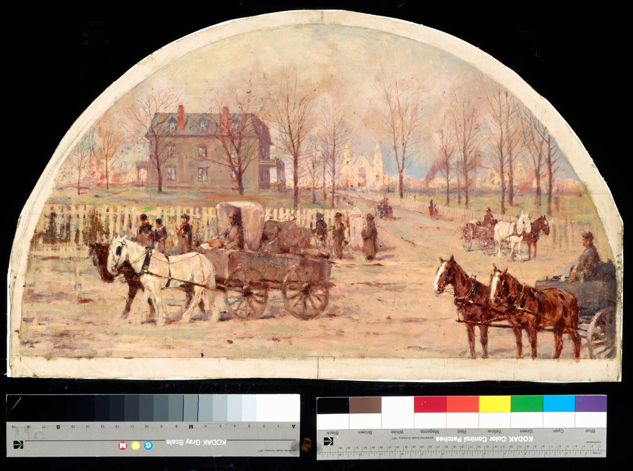 The Ogden Residence after the Fire of 1871 by Lawrence Carmichael Earle