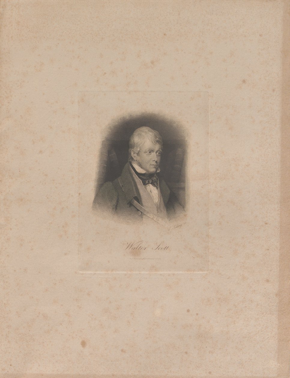 Portrait of the Historical Novelist and Poet Sir Walter Scott by Lazarus Gottlieb Sichling