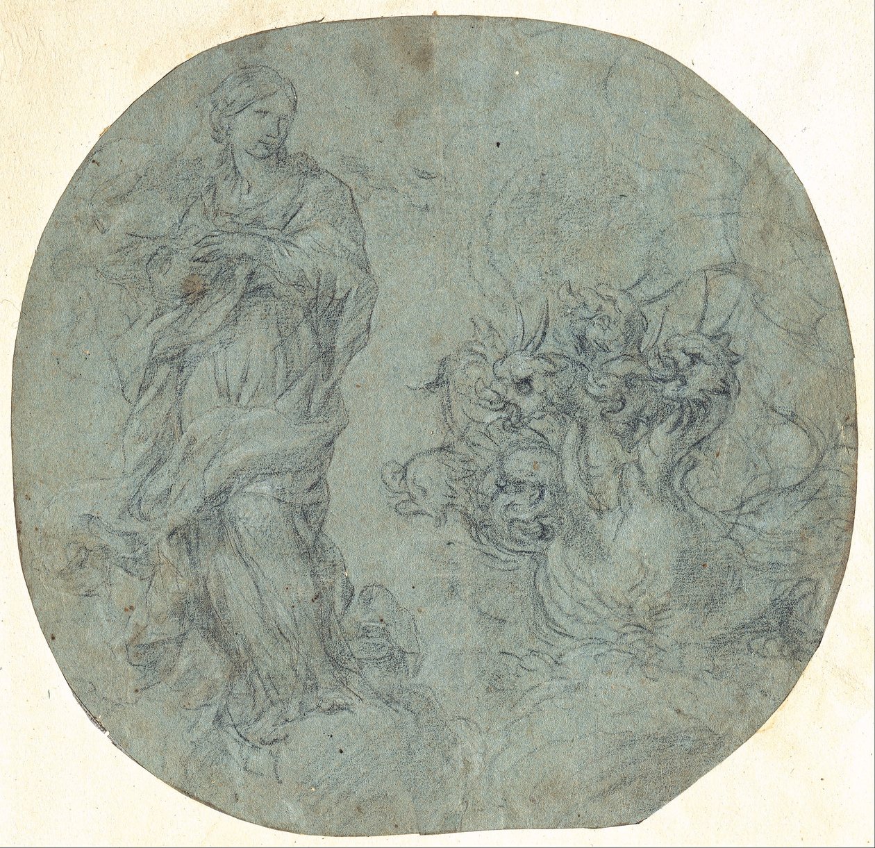 The Apocalyptic Woman with the Dragon by Lazzaro Baldi