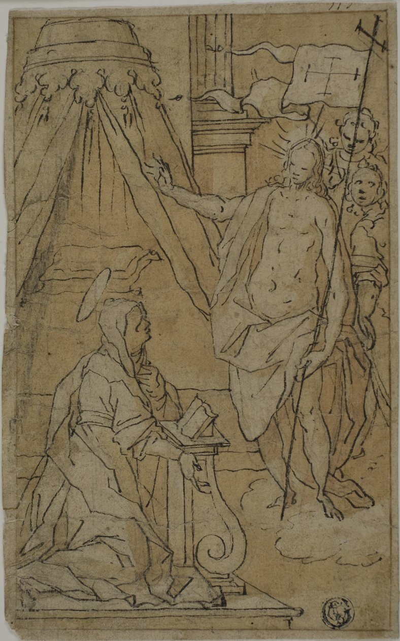 Christ Appearing to His Mother by Lazzaro Tavarone