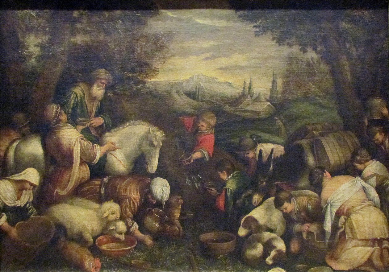 Moses Striking the Rock by Leandro Bassano