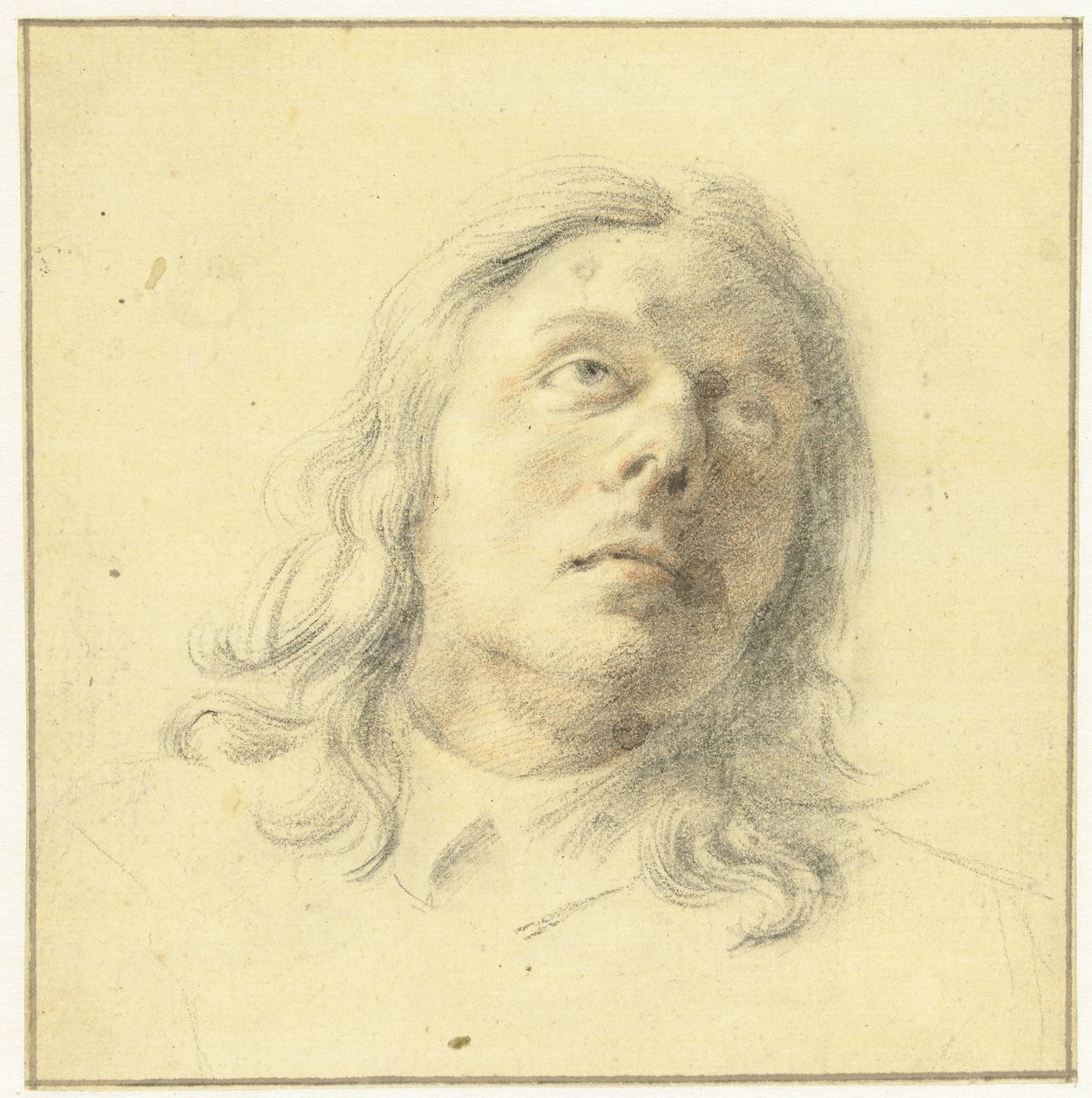 Head of a Man, Looking Up by Leendert van der Cooghen