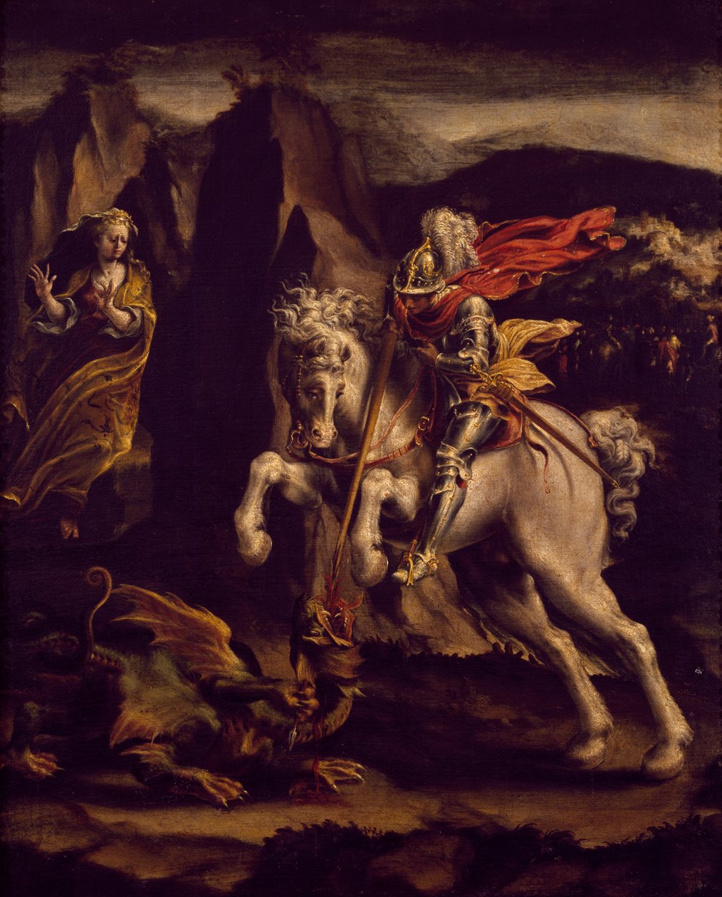 St George and Dragon by Lelio Orsi da Novellara
