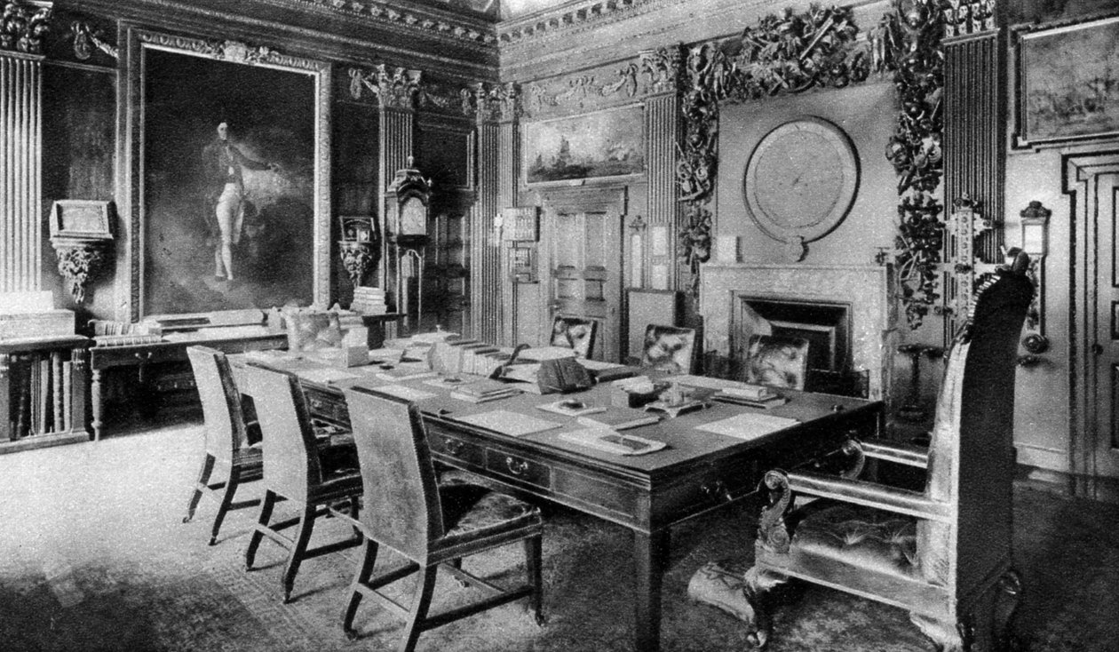 The Board Room of the Admiralty, London by Lemere