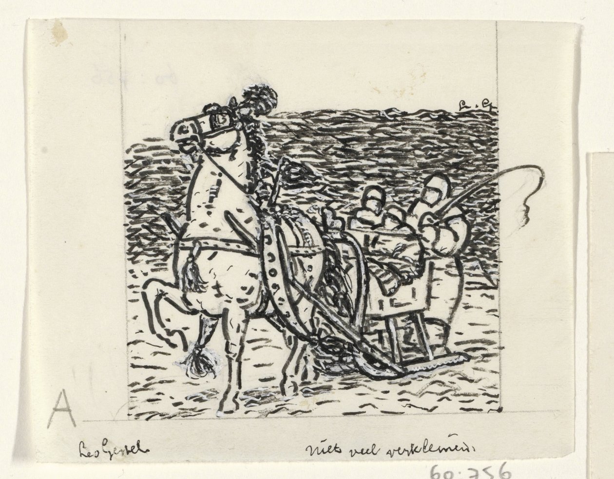 Sleigh Pulled by a Horse by Leo Gestel (signed by artist)
