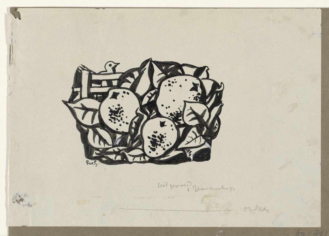 Three Pears by Leo Gestel (signed by artist)