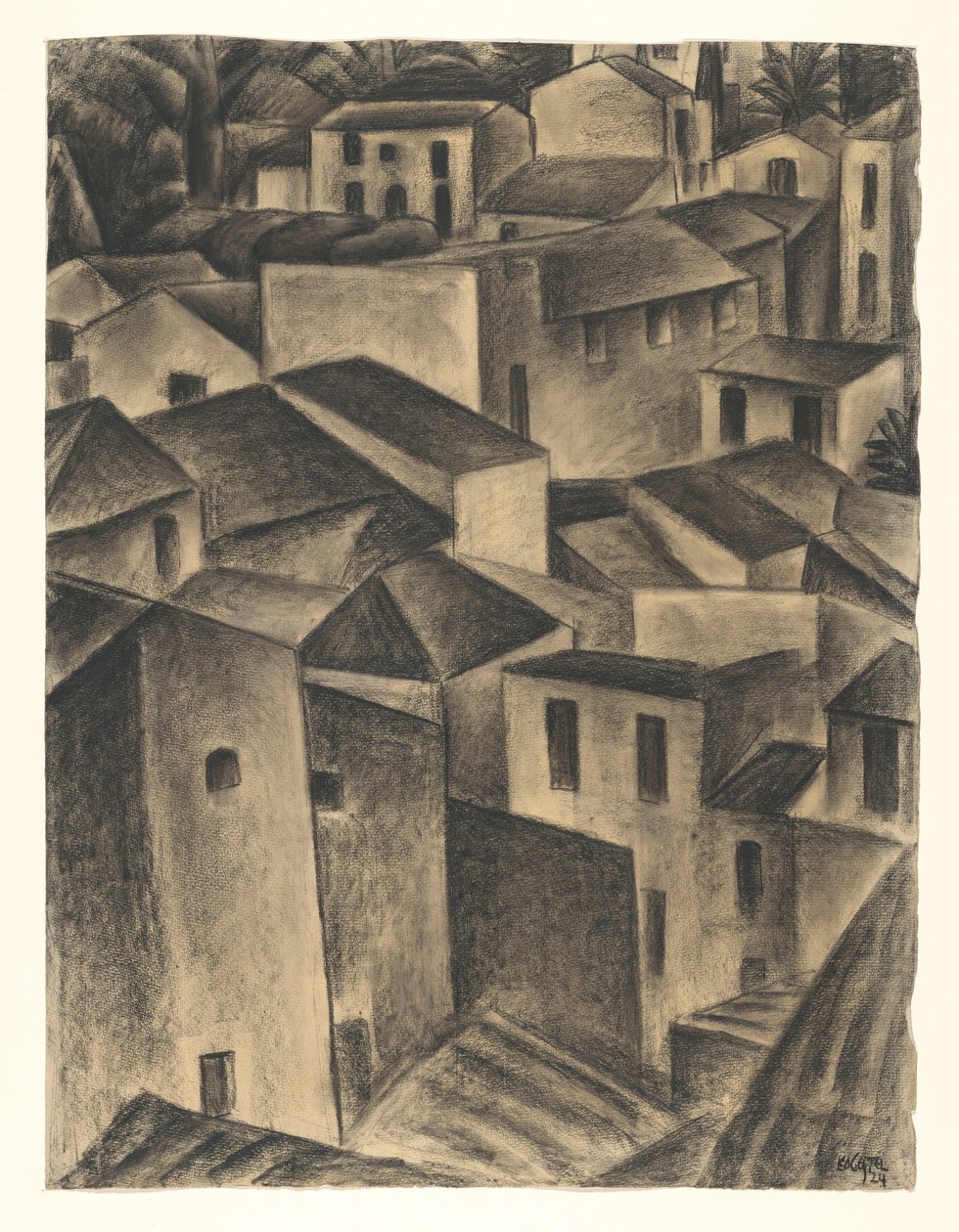View in an Italian Village by Leo Gestel