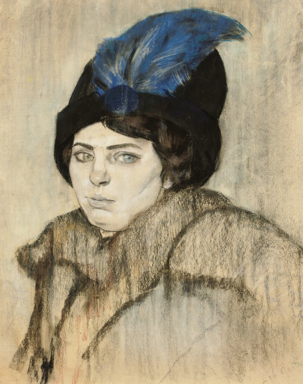 Portrait of Marie Boendermaker-Schoenmaker by Leo Gestel