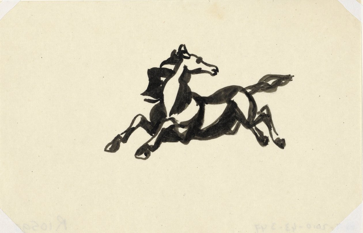 Jumping Horse with Head Turned Back by Leo Gestel