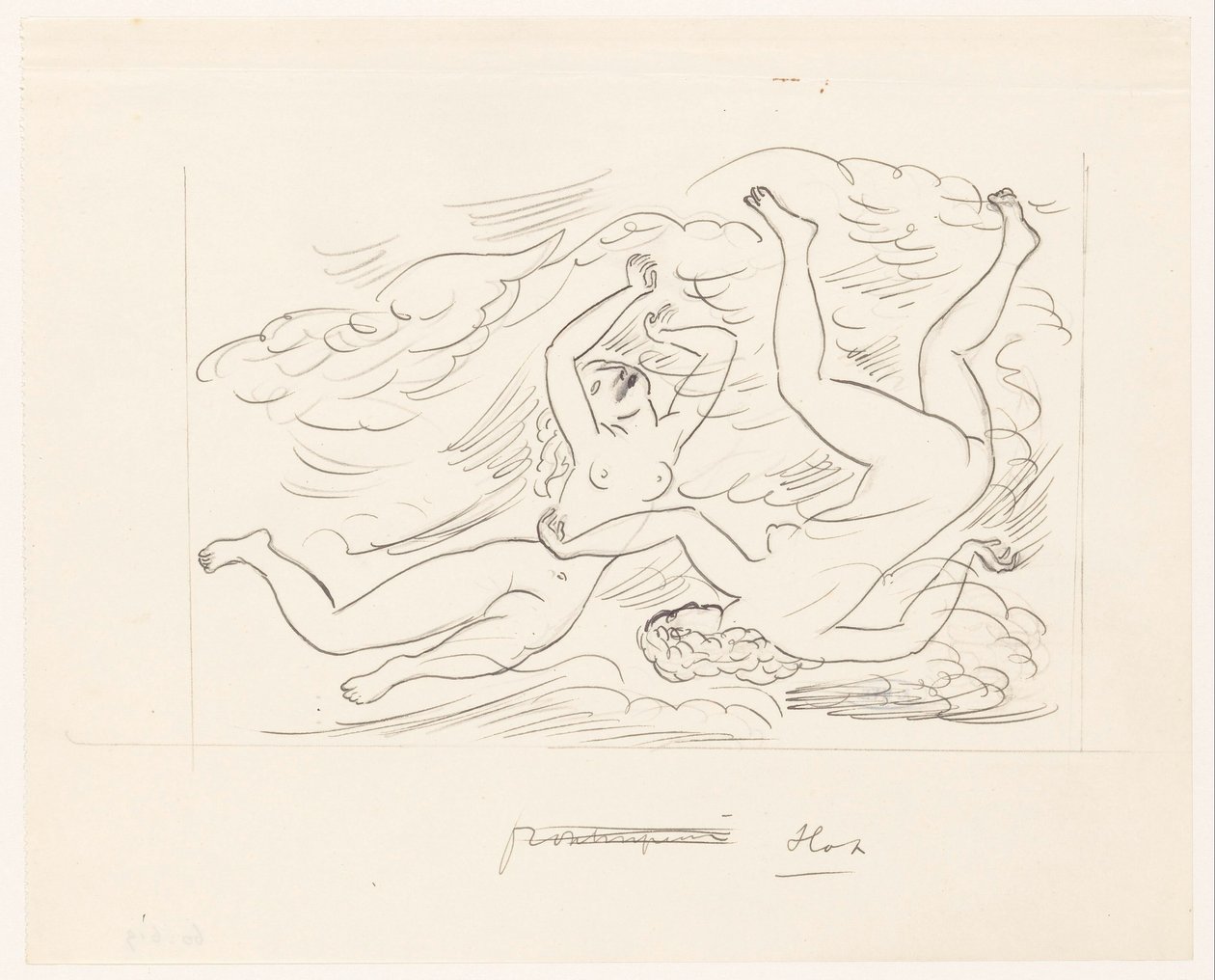 Two Naked Women, Swimming by Leo Gestel