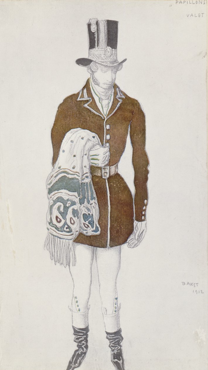 Costume Design for a Gentleman, from Les Papillons, 1912 by Leon Bakst