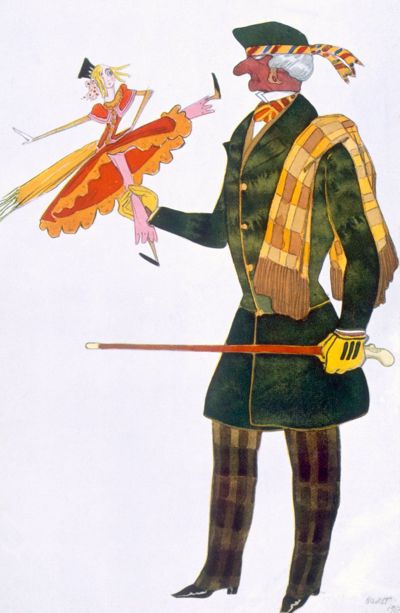 Costume for the Englishman, from La Boutique Fantastique, 1917 by Leon Bakst