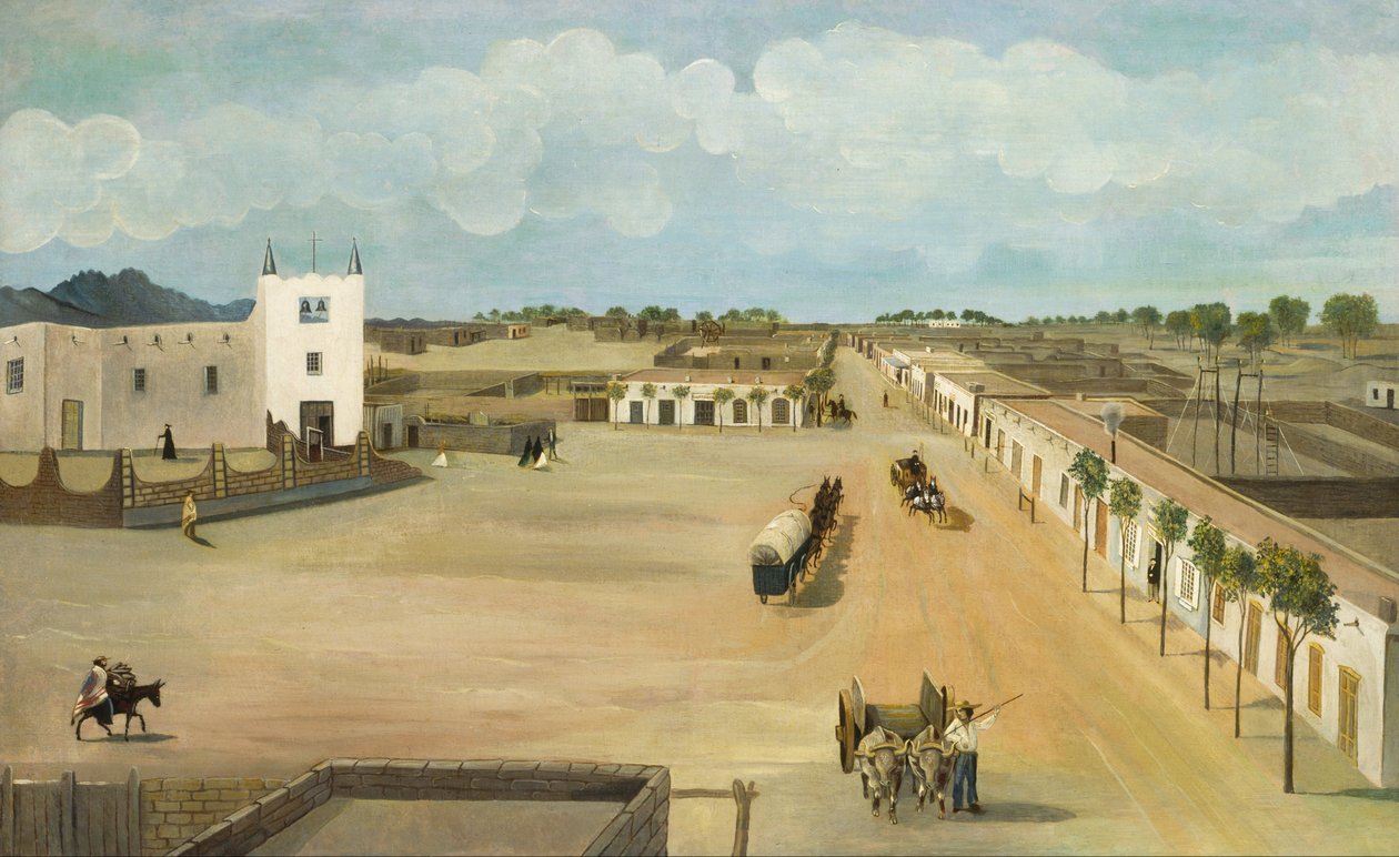 Old Mesilla Plaza by Leon Trousset